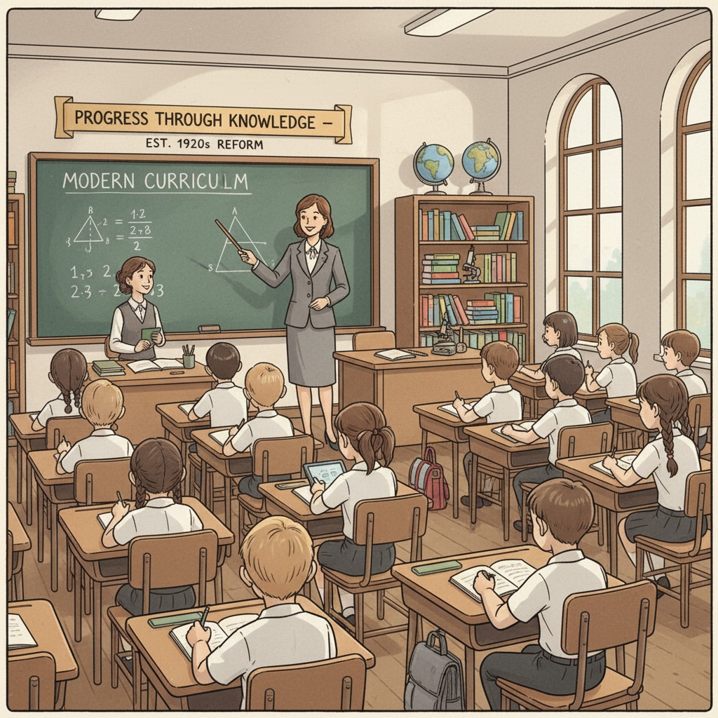 Classroom scene related to Trump administration's education system reorganization