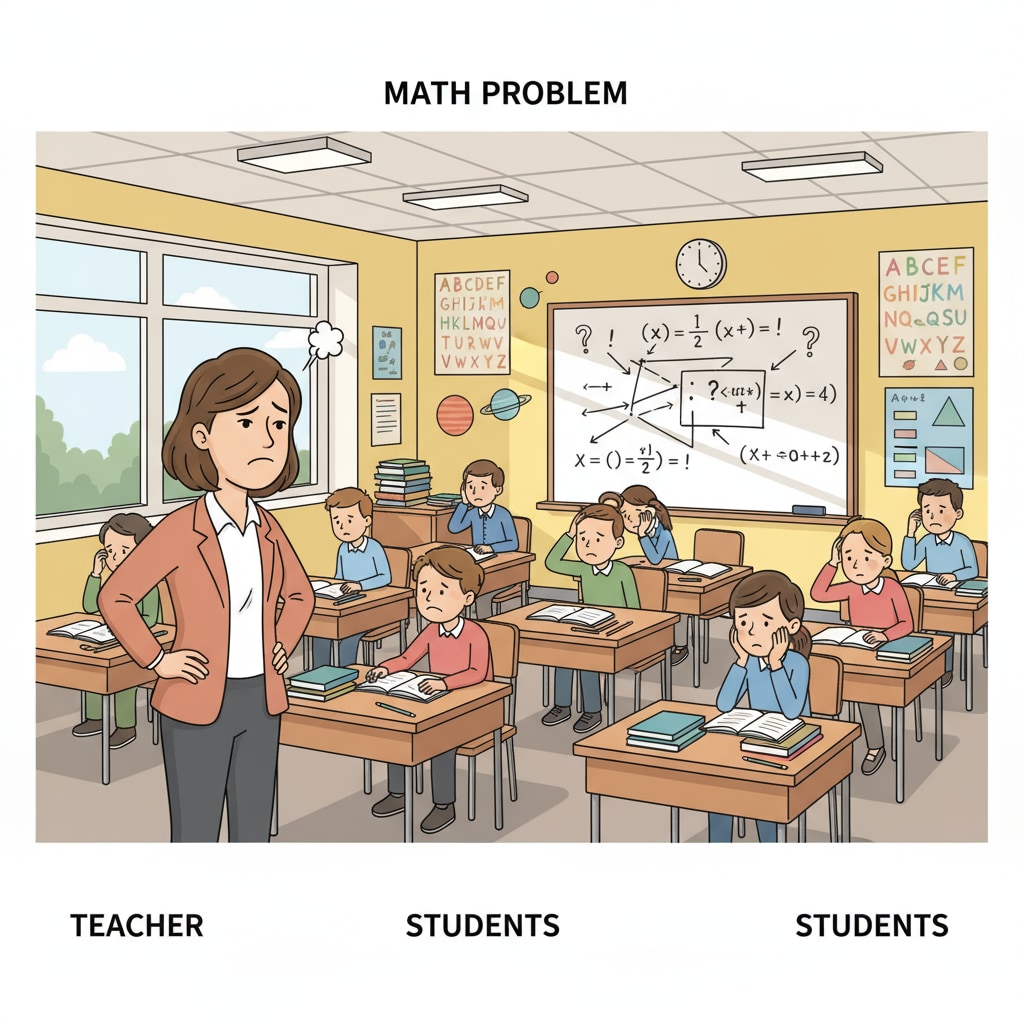 A frustrated teacher in a US public education classroom facing dilemmas