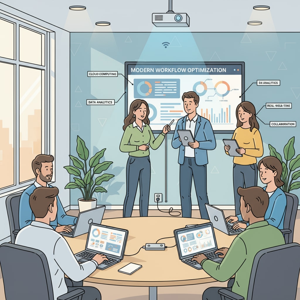 People collaborating using ICT tools in an office setting related to IT majors and career prospects