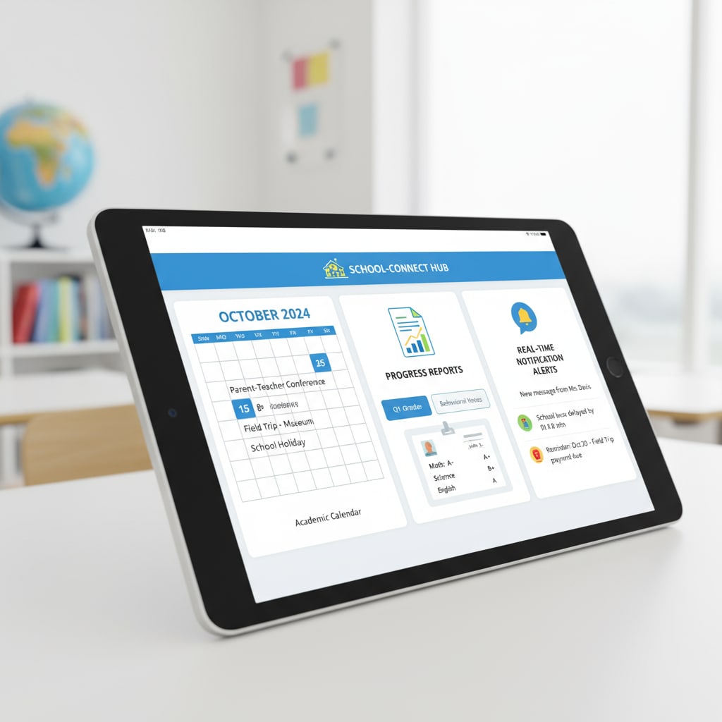 Integrated school-parent communication platform for effective school communication and information management