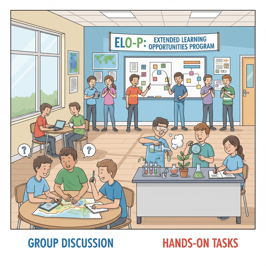 Students participating in extended learning activity under ELO-P