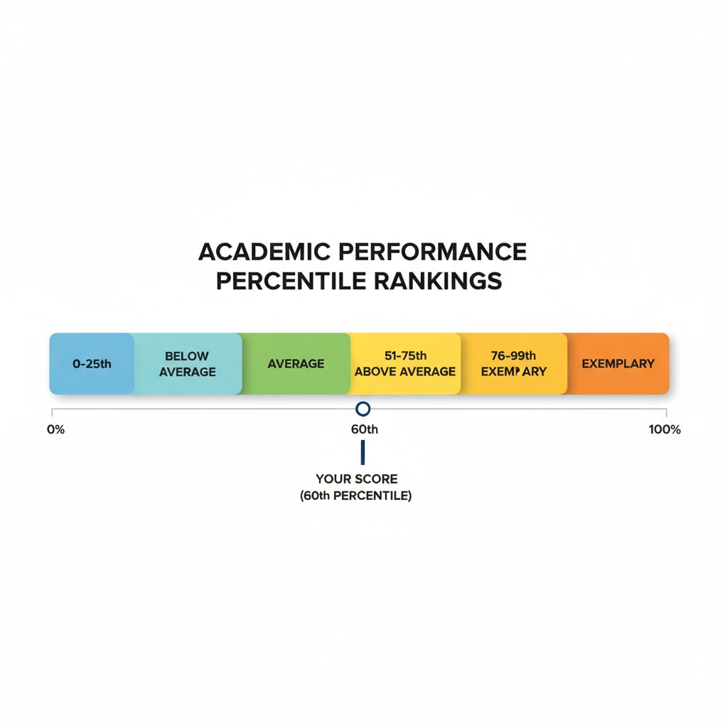 Visual of percentile rankings with performance bars