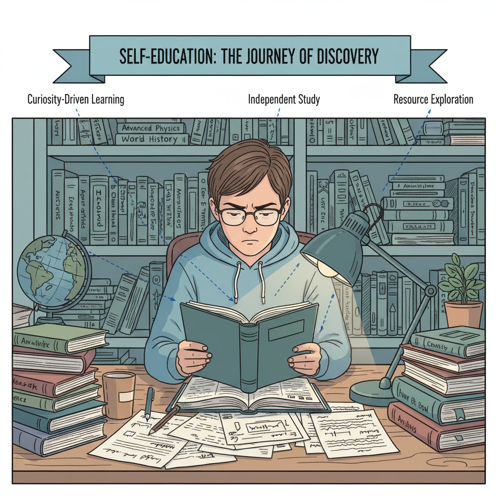 A high school student engaged in self-education for better life planning