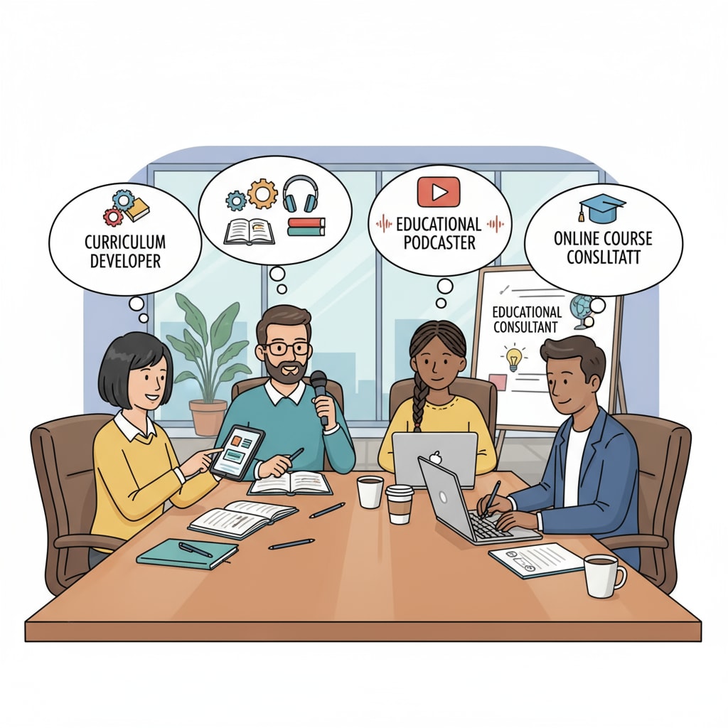 Teachers discussing career transitions from public schools with educational qualifications in mind