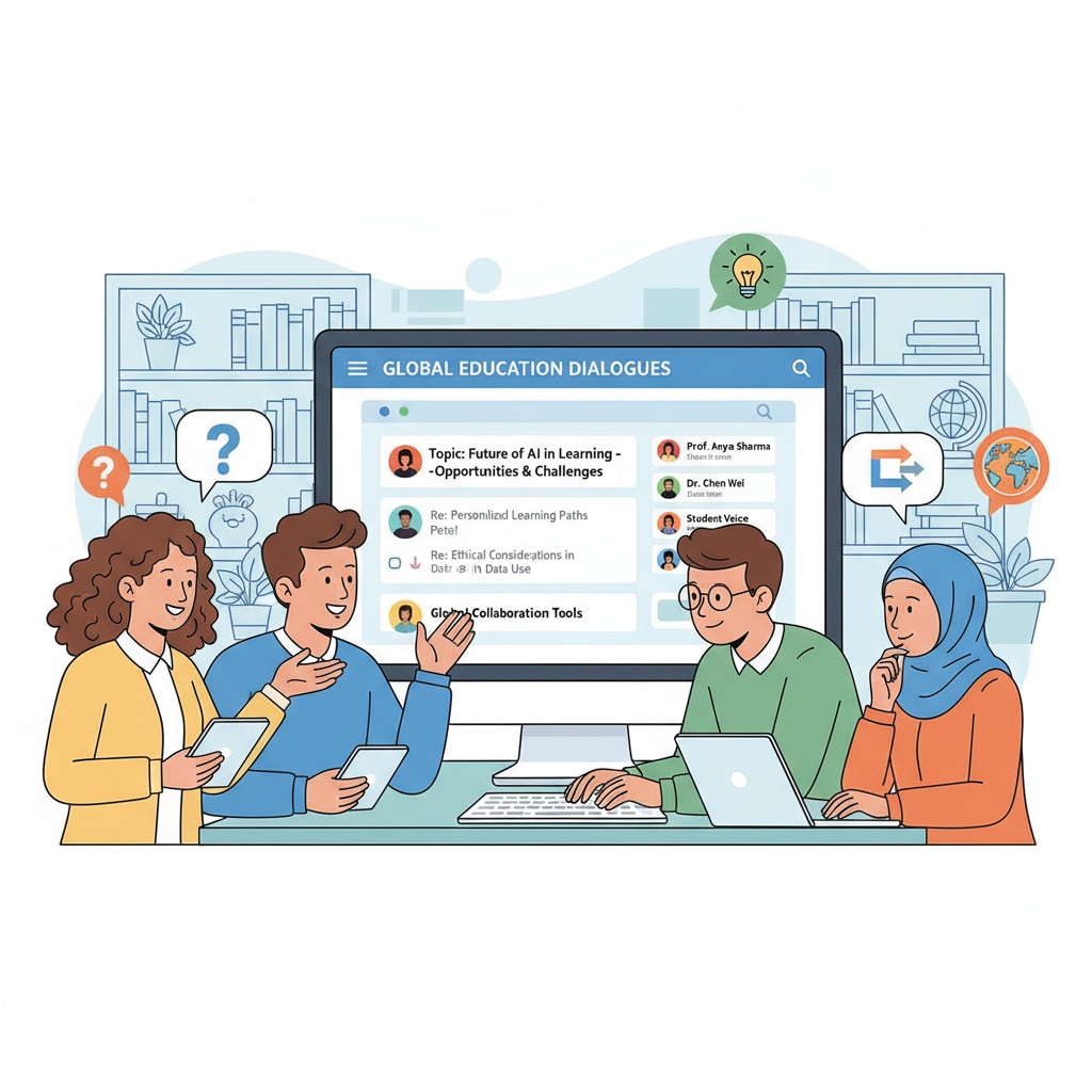 A group of students are engaged in a lively discussion about educational topics on an online forum, with various posts visible on the screen. Students discussing educational topics on an online forum related to post deletion and forum rules