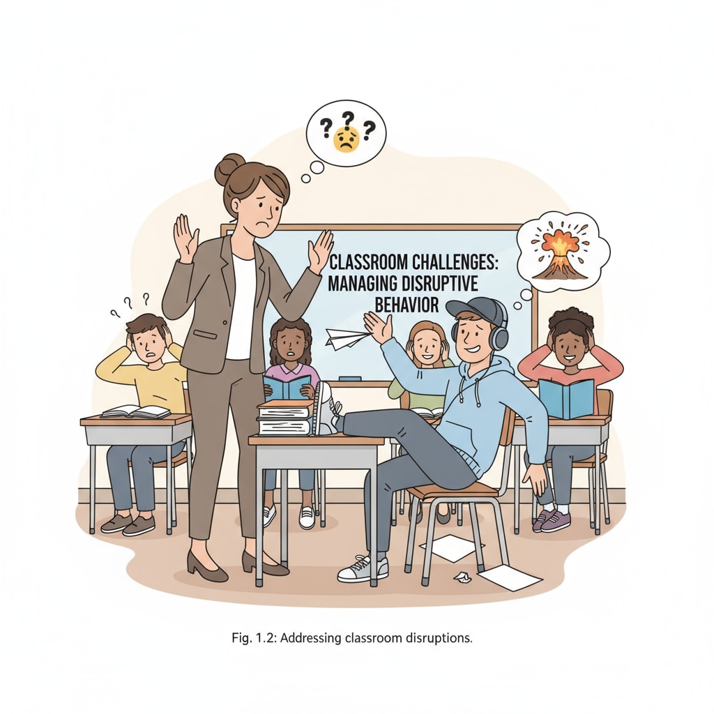 An educator trying to manage a disruptive student, showing the challenges of dealing with problem students in the classroom. Educator handling a problem student amidst lack of support and occupational stress