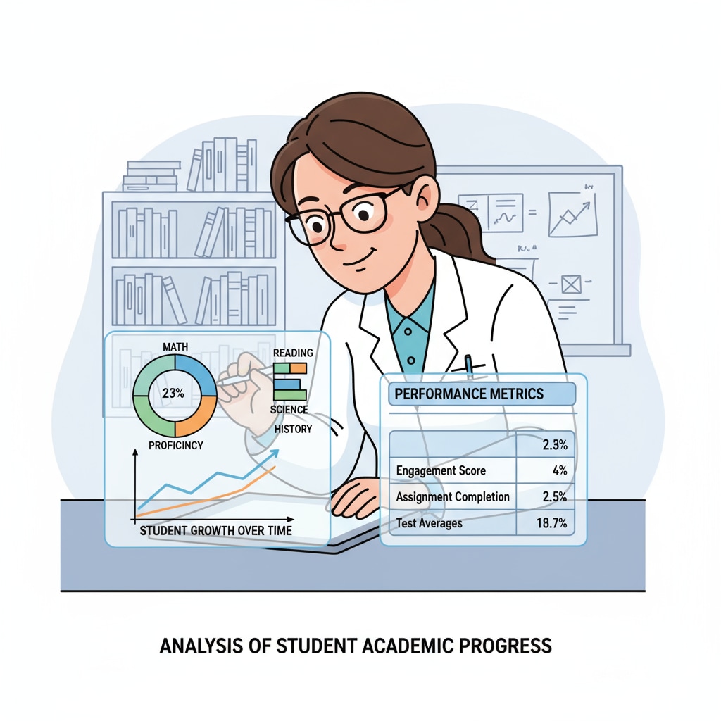 A researcher analyzing data related to student performance. A researcher evaluating student performance data in the context of research, evaluation, social inequality, and education.