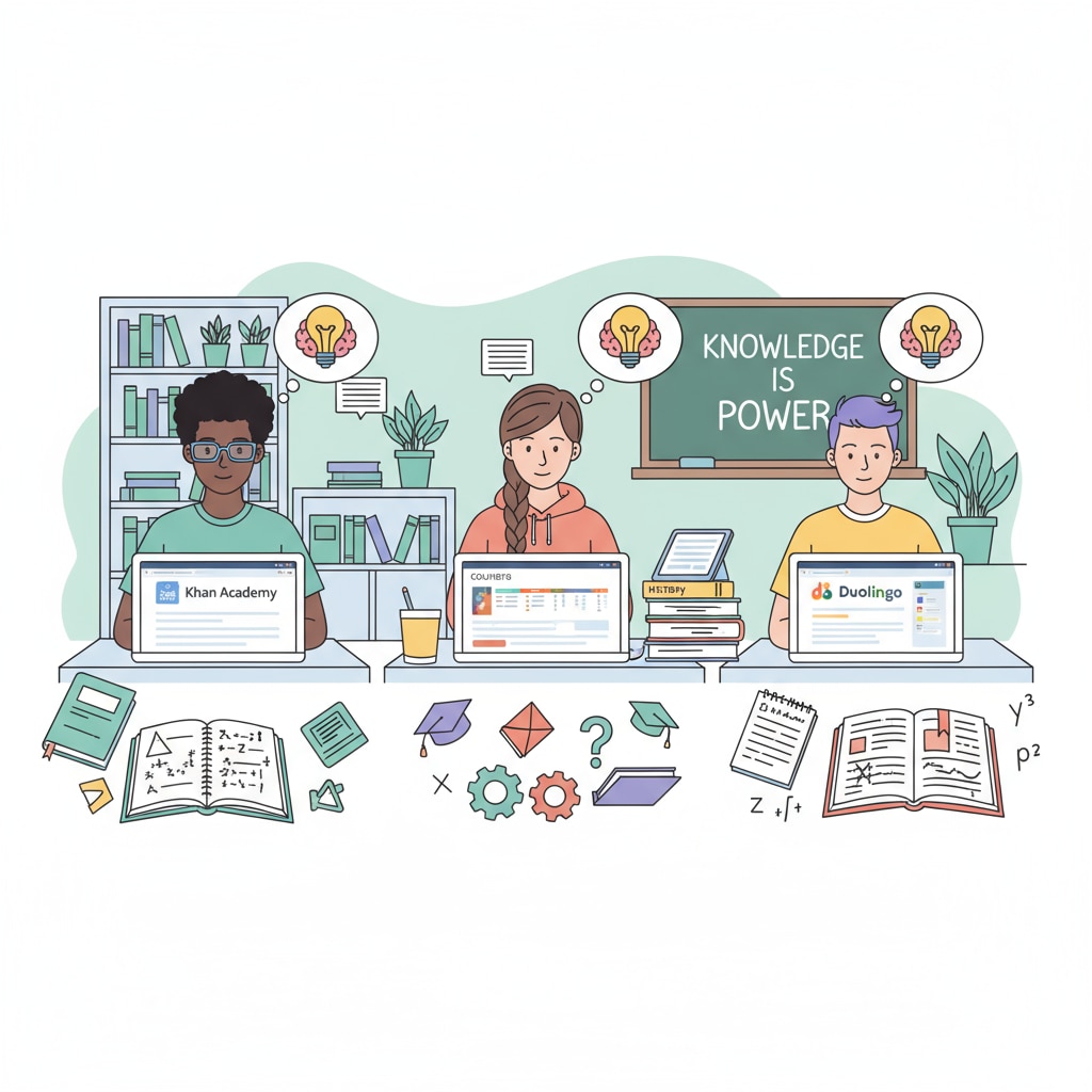 ADHD adults are shown looking at their computers, studying basic education courses on different online platforms, with open textbooks and notebooks beside them. ADHD adults using online learning resources for basic education