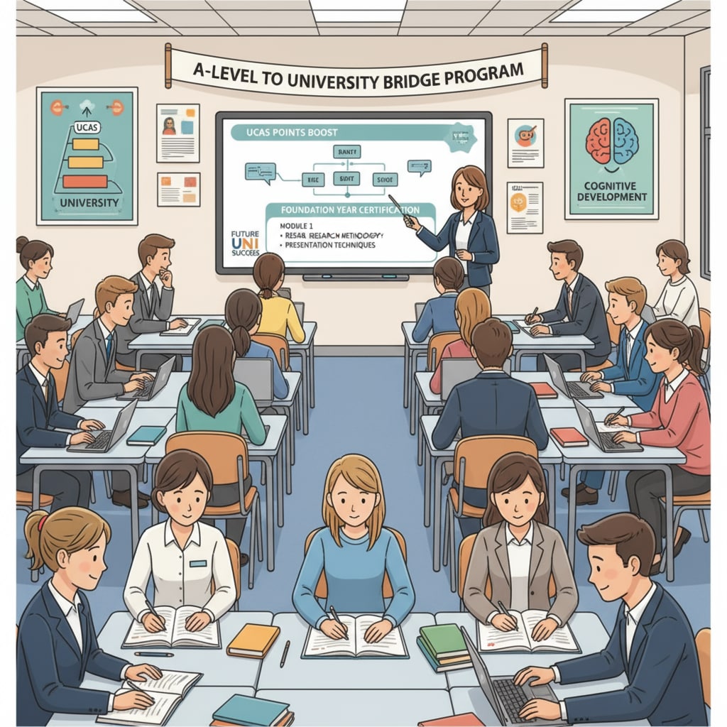 Students in a short certification course for UCAS points after A-Levels