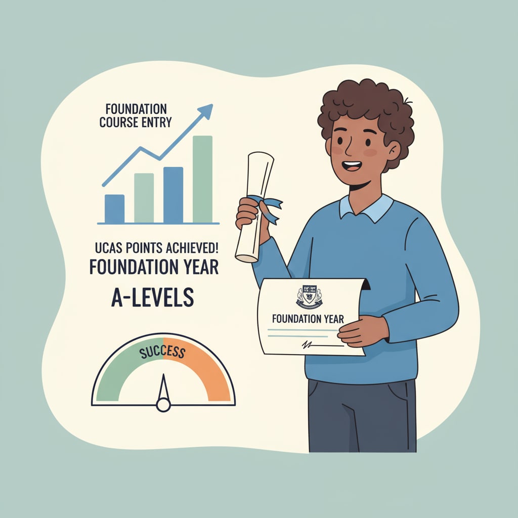 A-Level graduate achieving UCAS points for foundation year