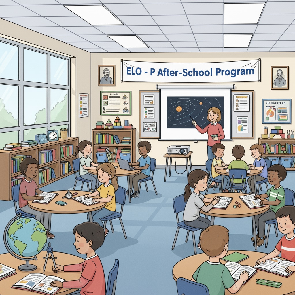 Students in an ELO-P funded after-school program