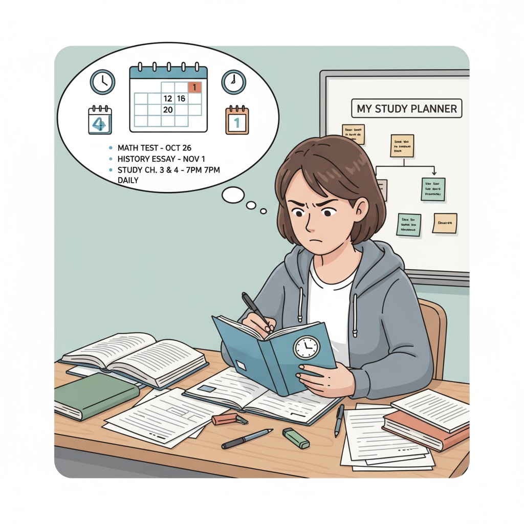 High school student involved in academic planning for college and career development