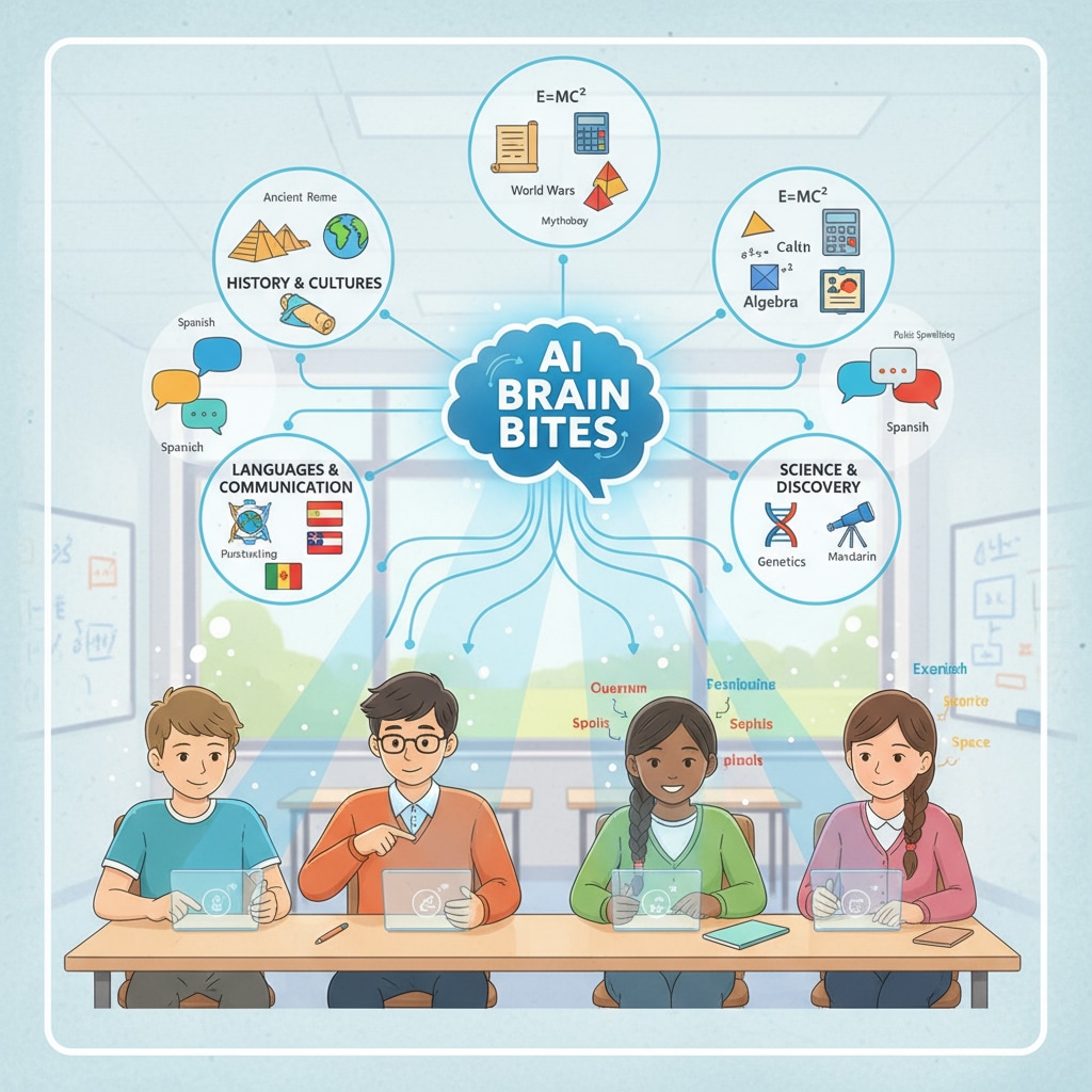 Students using AI Brain Bites as a learning tool for educational knowledge points