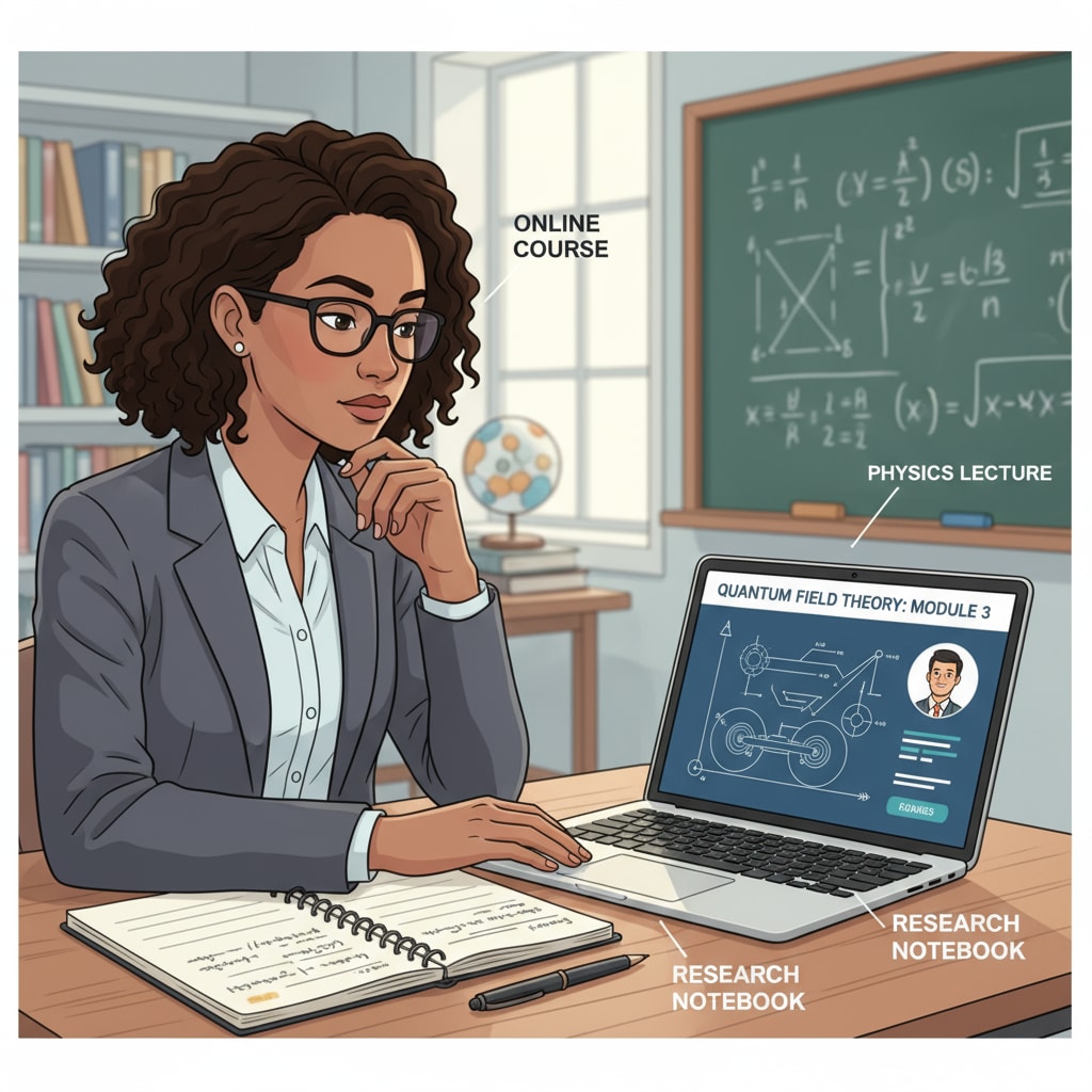 In-service physics teacher studying an online postgraduate course