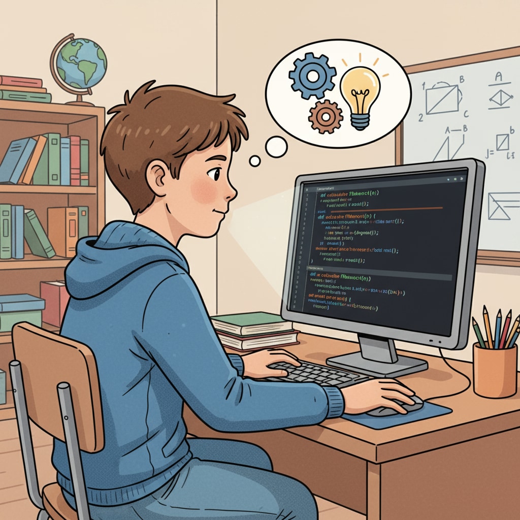 A 17-year-old student's focus on computer science during educational redirection