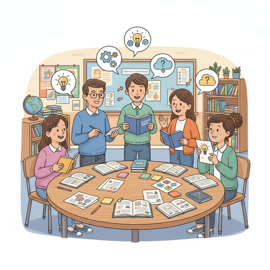 Teachers discussing creative course design for student engagement