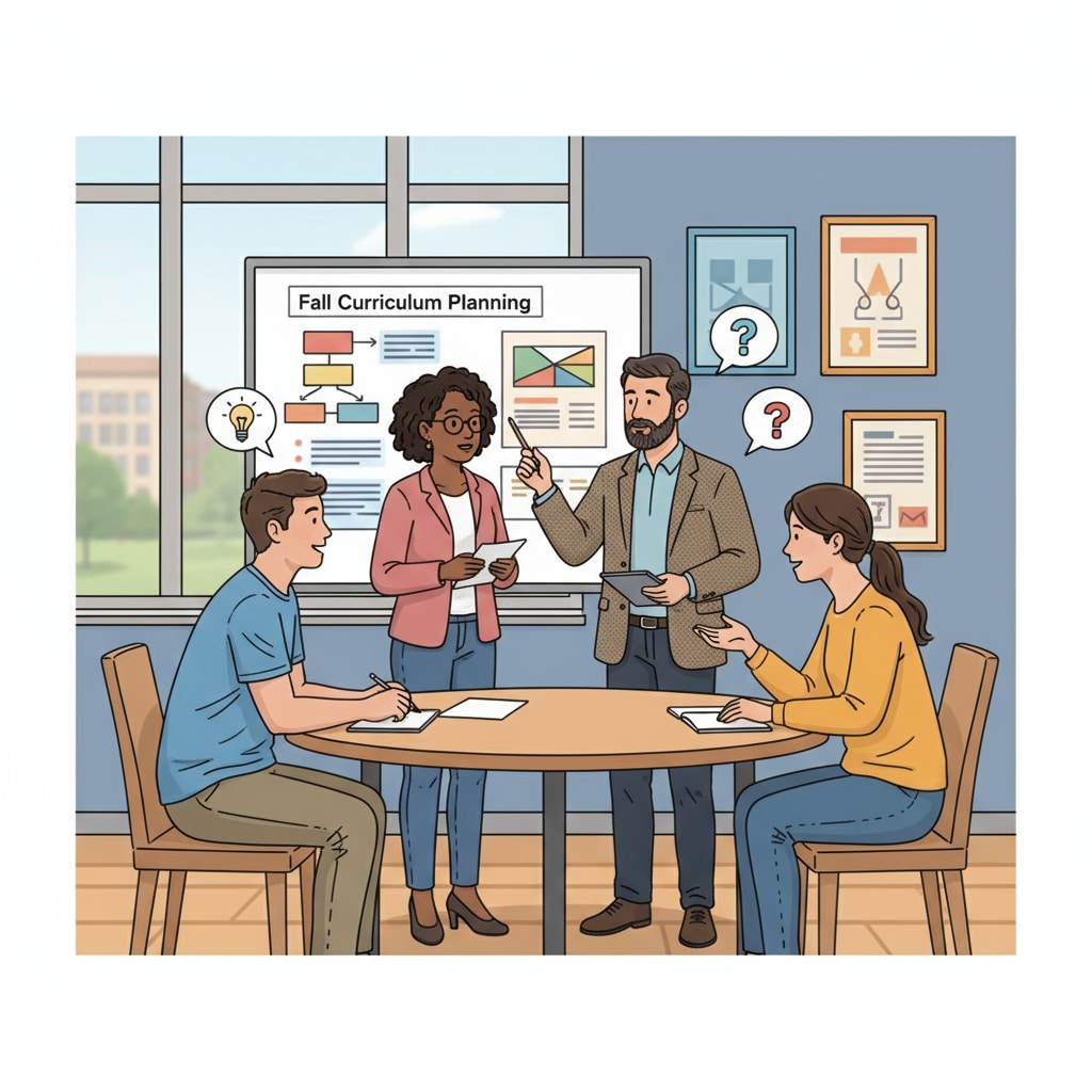 A group of teaching assistants and lead teachers are having a productive discussion, highlighting the collaborative aspect of the teaching profession. Teaching assistants and lead teachers in a discussion, related to MAT program application recommendations.