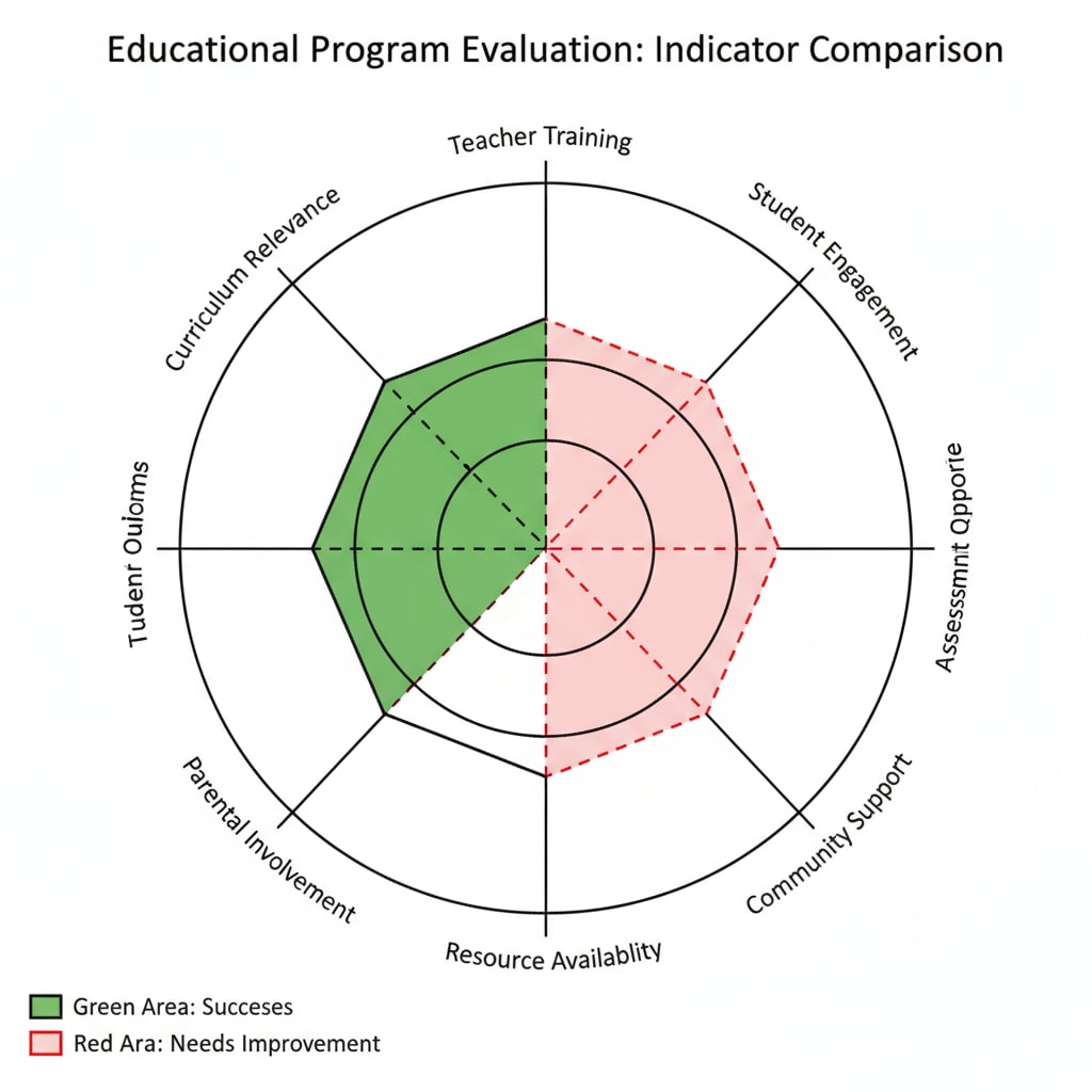 Evaluation results graph of an educational program related to educational inequality