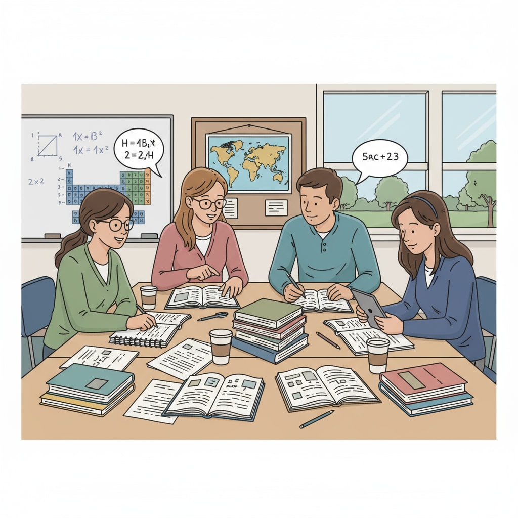 High school students studying in a group to improve academic performance