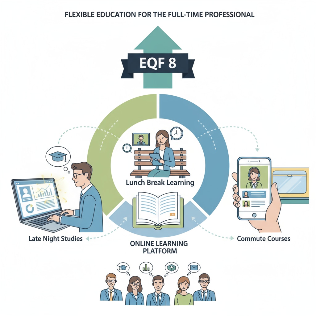 Flexibility of online learning for full-time workers pursuing EQF 8