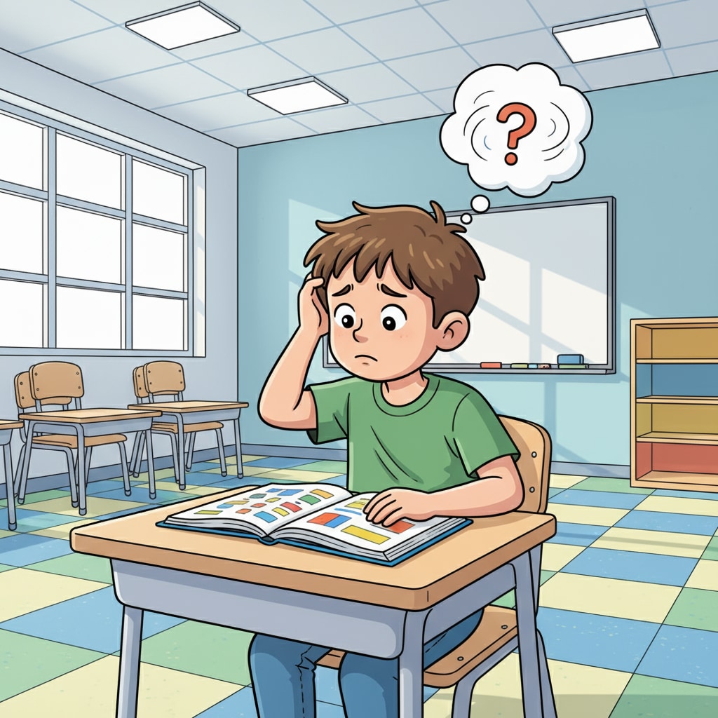 Student adapting to a new classroom environment