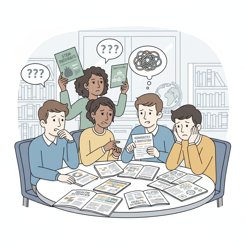 Students facing the dilemma of university selection and lacking enthusiasm for majors, especially the geography major.