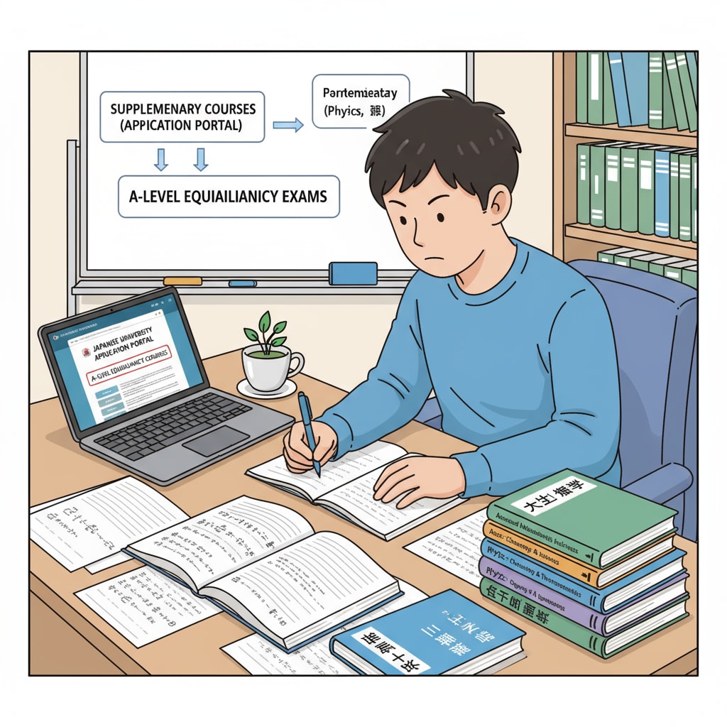 Student Studying Supplementary Courses for Japanese University Application