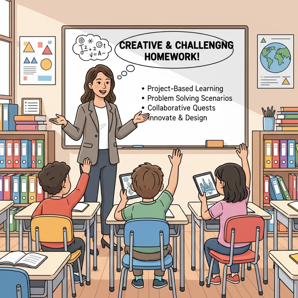 A teacher discussing new approaches to homework to prevent cheating