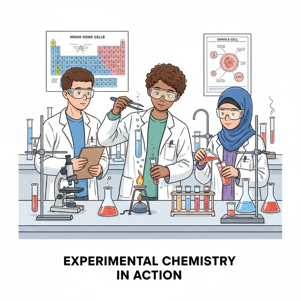 High school students engaged in academic activities related to academic planning, college selection, and career development in a laboratory