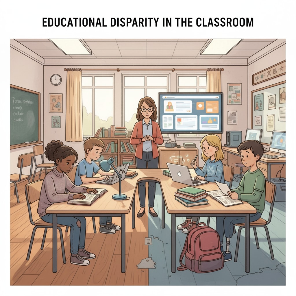 Students from different backgrounds in a classroom related to research, evaluation, and educational inequality
