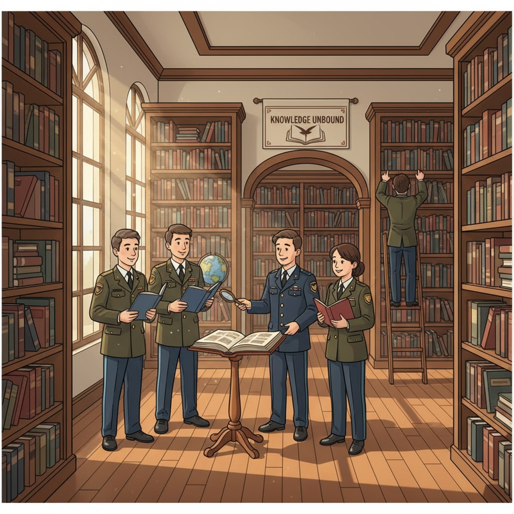 Students in military school library accessing diverse books related to LGBTQ+ and diversity after the federal judge's ruling