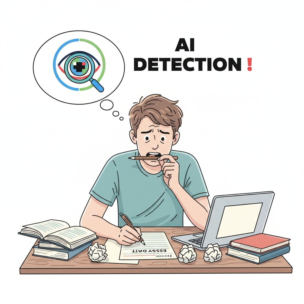 A worried student in a creative writing class due to AI detection