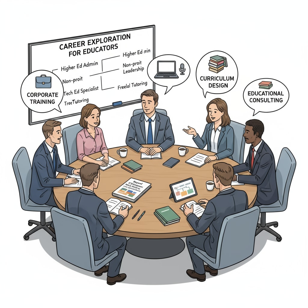 K12 teachers discussing career transition options related to educational qualifications and potential in ABA therapy