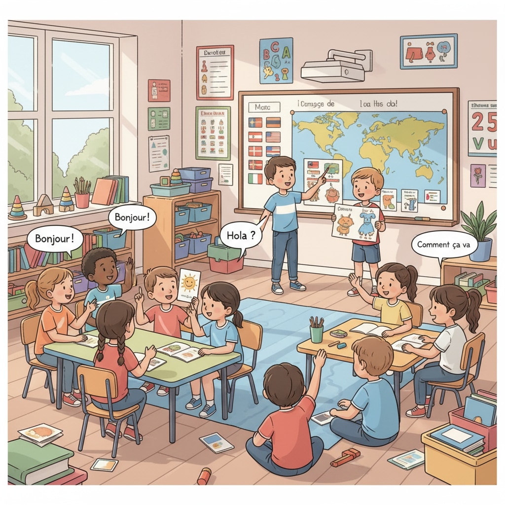 Early primary students engaged in second language learning activities using effective teaching methods