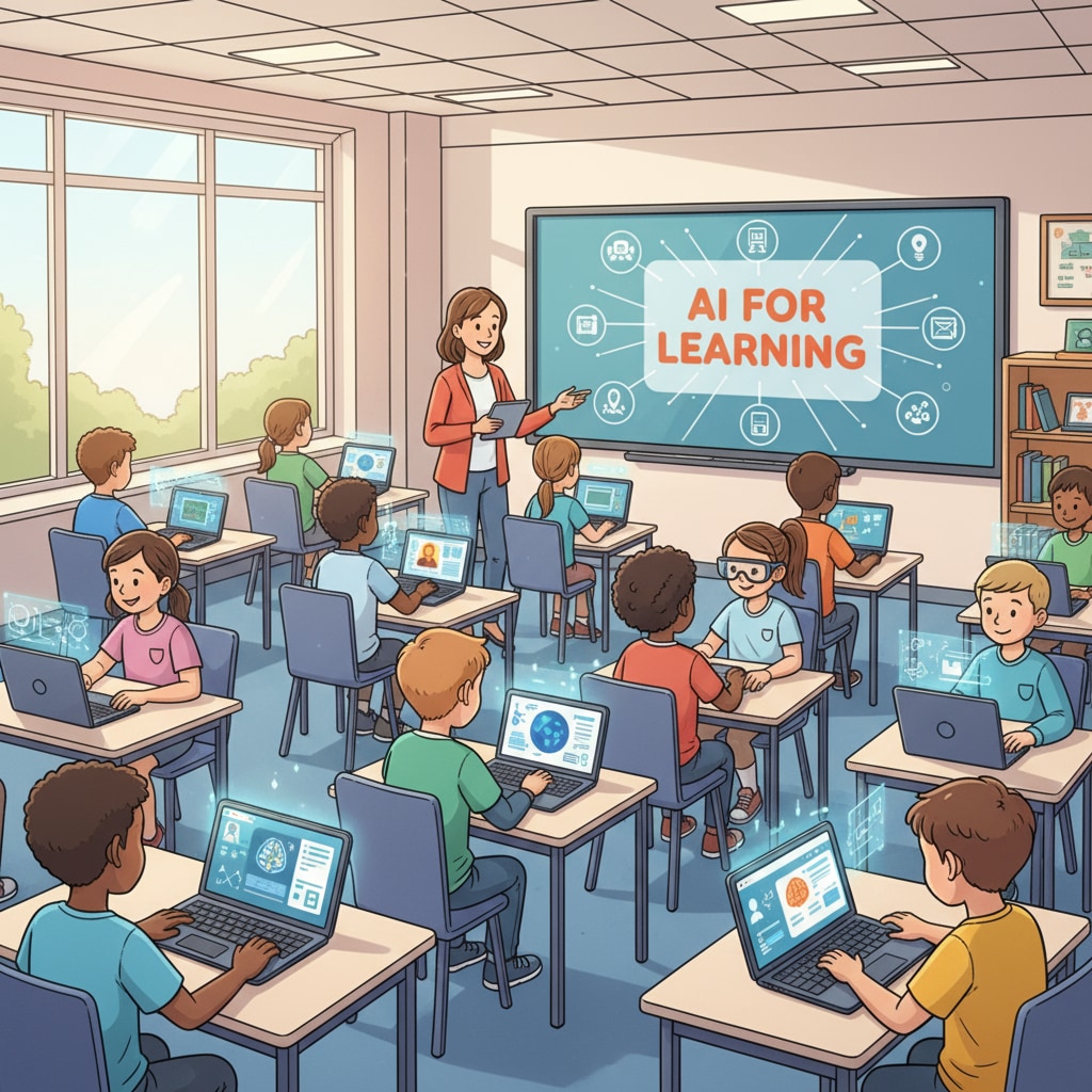 Students using AI tools in the classroom for AI-assisted teaching, which may lead to grade inflation concerns and impact educational assessment.
