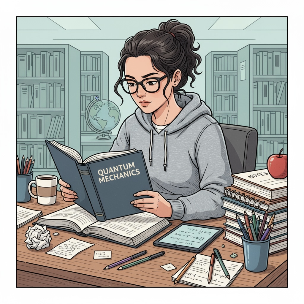 A K12 student engaged in exam preparation, focusing on study materials to manage their academic tasks and implement test-taking strategies.