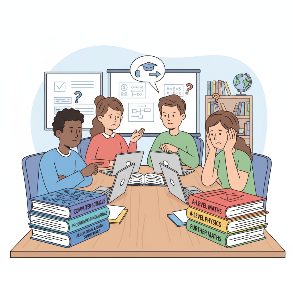 Students facing the dilemma of educational choices in computer science and A-level courses