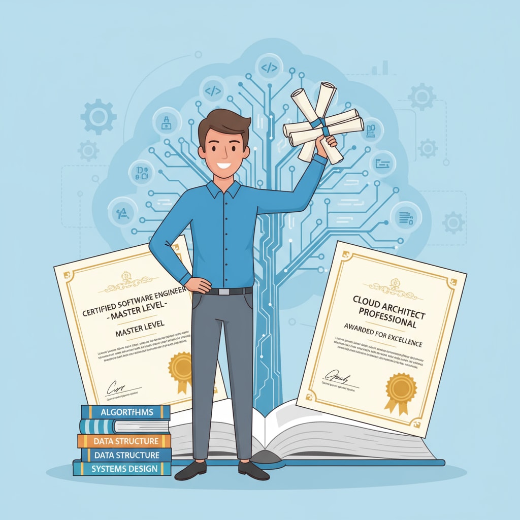 Software engineering certificates held by a person for resume enhancement and career growth