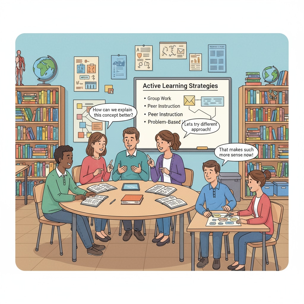 Teaching assistants collaborating in a classroom for MAT program application