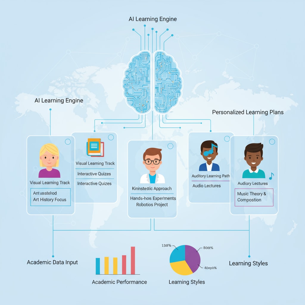 An AI system providing personalized learning plans for students to enhance their educational experience