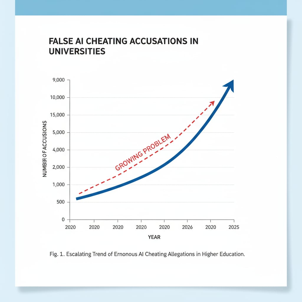 Graph of increasing false AI cheating accusations in universities