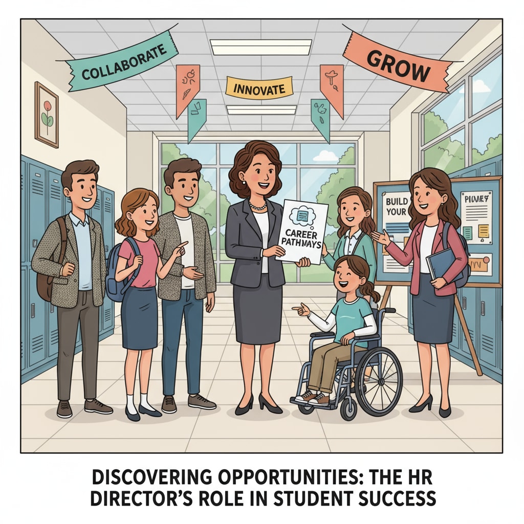 Interaction between educators and students in a school district related to the work of a human resources director