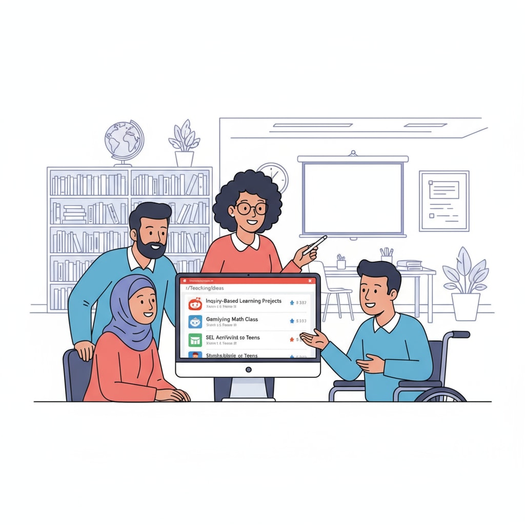 Teachers exploring educational communities and resources on Reddit