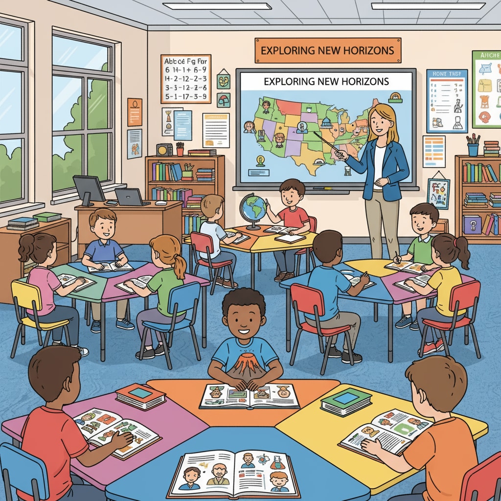Classroom scene in American K12 school related to cultural deficiencies and reform initiatives