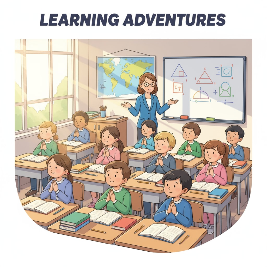 A group of K12 students are sitting in a classroom, looking attentively at the teacher who is giving a lecture. There are notebooks and textbooks on their desks. K12 students listening attentively to a lecture, related to lectures, attention, and self-study