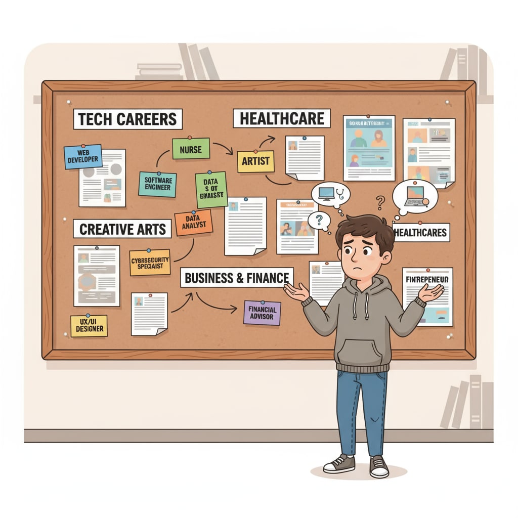 A student facing the complexity of career choices after leaving A-level courses, especially in relation to computer science.
