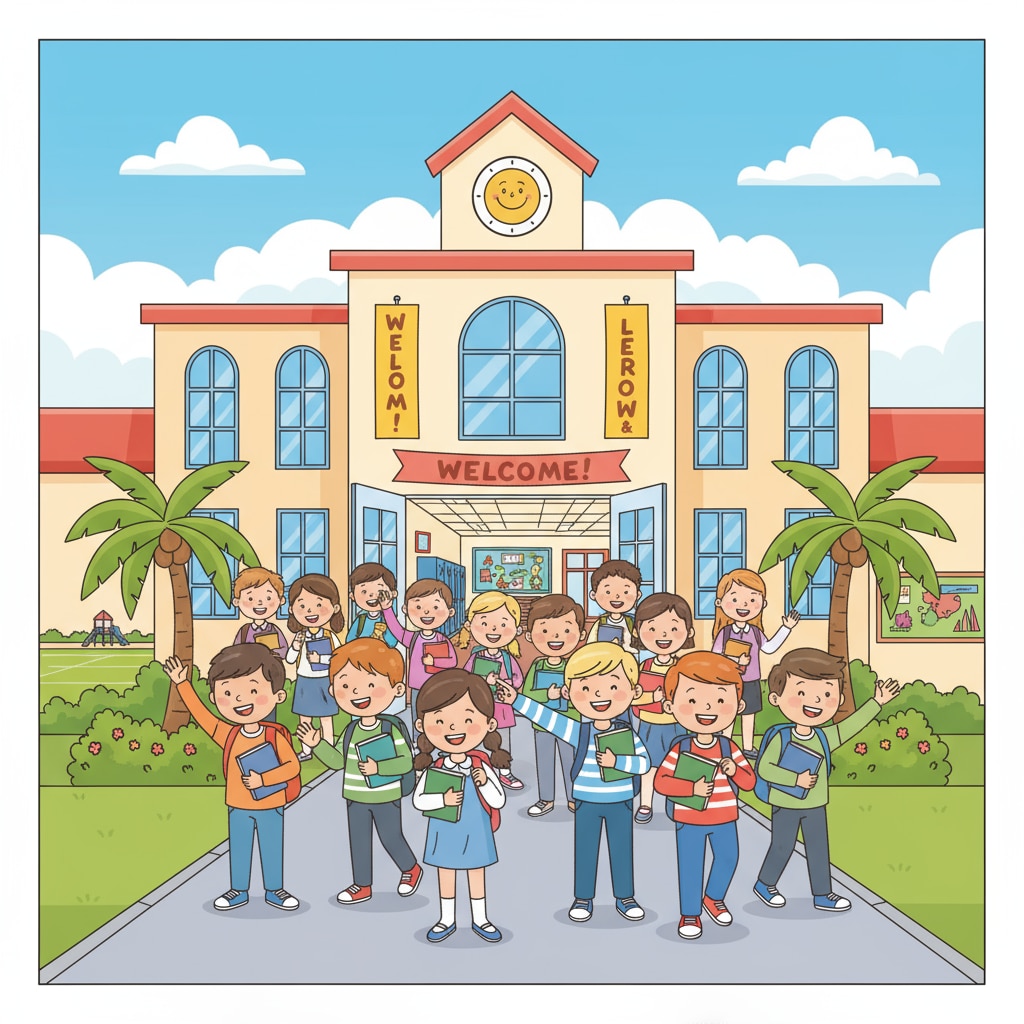 K12 students adapting to a new school environment.