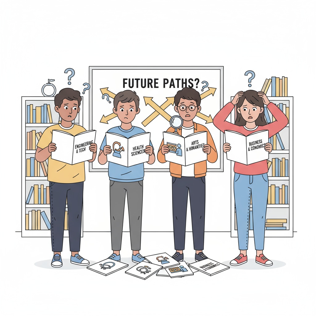 Students confused about university major selection due to lack of interests