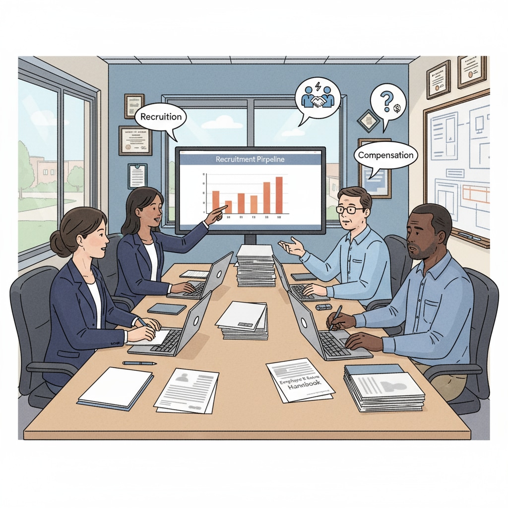 HR directors discussing matters related to school district positions during a career transition