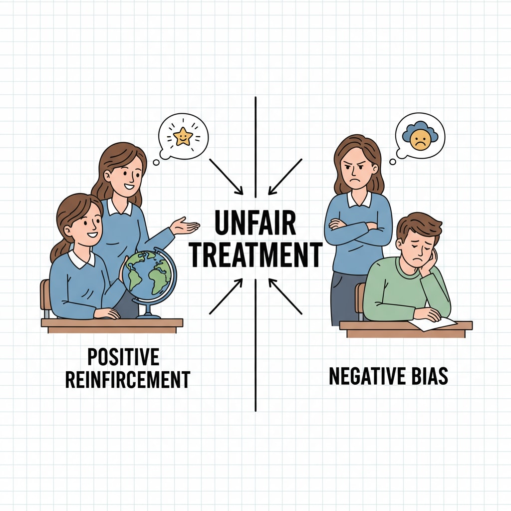 Unfair treatment of students by a teacher